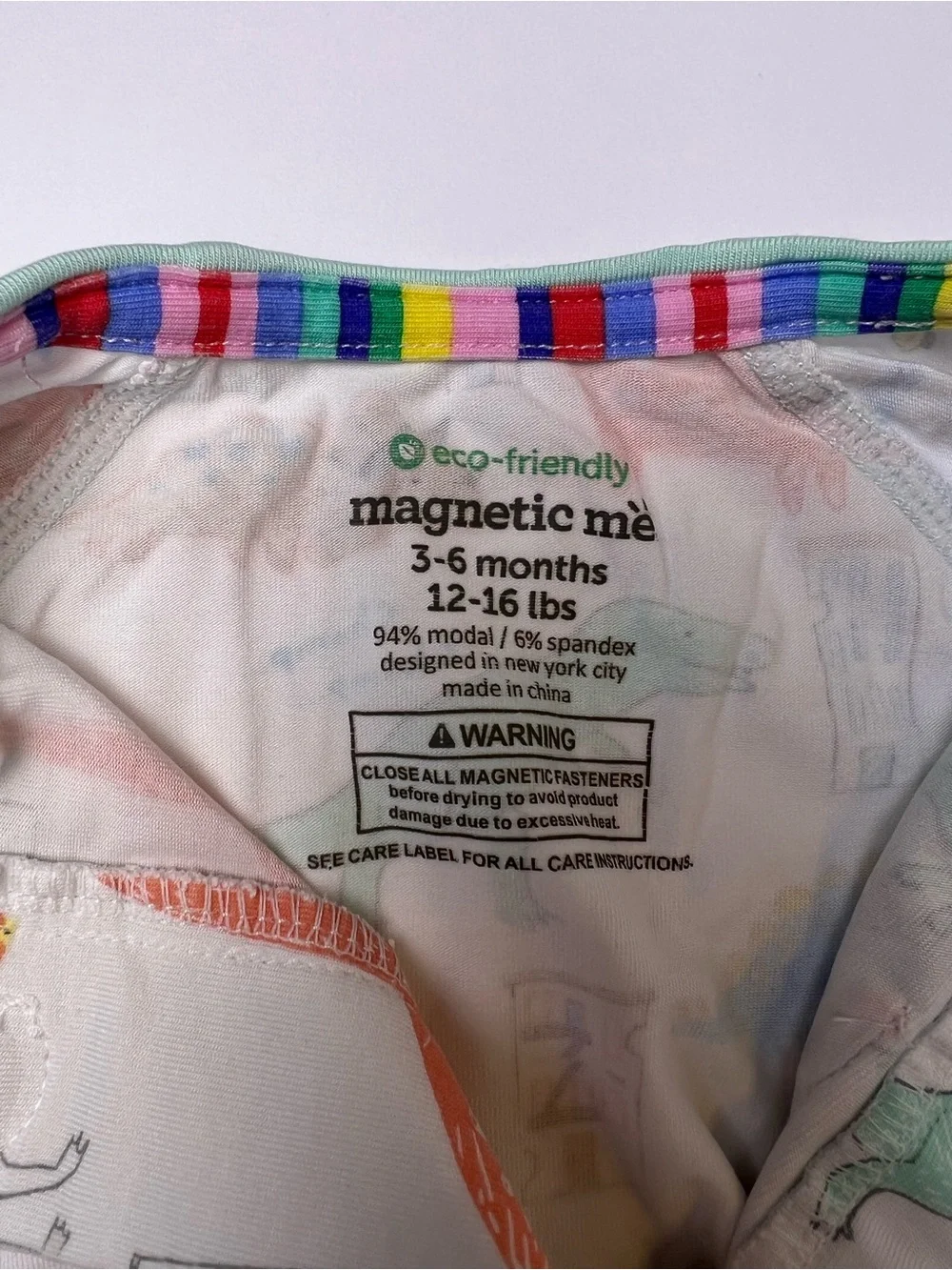Lot of 2 Magnetic Me Footies - 3-6 Months (Little Lovin & Door Dash Dino)